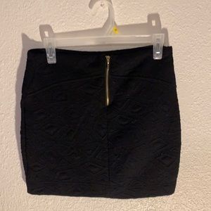 Size small, black, body con tight skirt